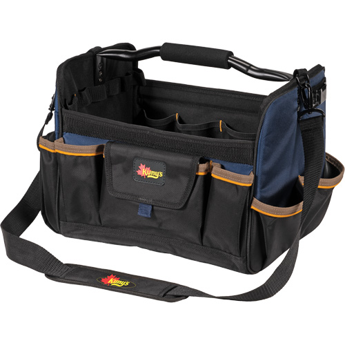 Sacs &agrave; outils souple &agrave; dessus ouvert de 14", Polyester, 21 pochettes, Beige OSI Industrial Sales