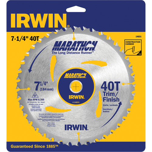 Contractor Saw Blades - Marathon&reg; Saw Blades, 7-1/4", 40 Teeth, Wood Use OSI Industrial Sales