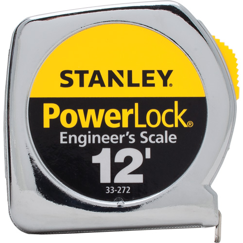 PowerLock&reg; Tape Measure, 1/2" x 12', Imperial Graduations OSI Industrial Sales