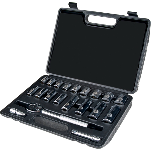 Socket Set, 20 Pcs, 3/8" Drive Size, Deep OSI Industrial Sales