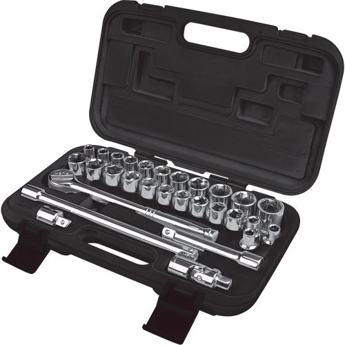 Jeu de douilles SAE/m&eacute;triques, 29 Mcx, Prise de 1/2" OSI Industrial Sales