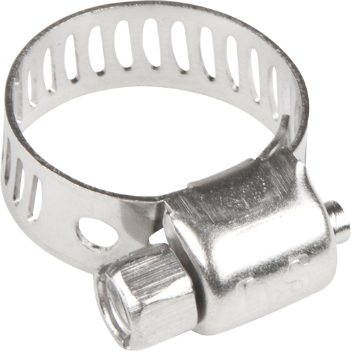 Hose Clamps - Stainless Steel Band & Screw, Min Dia. 1/5", Max Dia. 5/8" OSI Industrial Sales