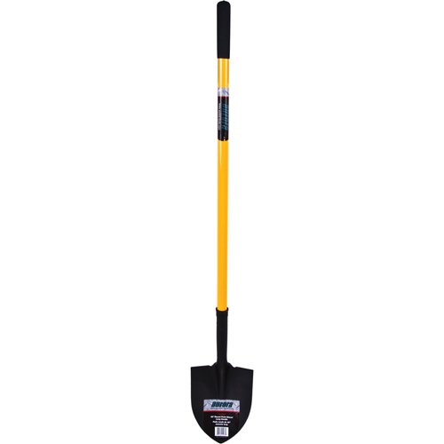 Round Point Shovel, Tempered Steel Blade, Fiberglass, Straight Handle OSI Industrial Sales