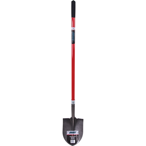 Heavy-Duty Round Point Shovel, Carbon Steel Blade, Fibreglass, Straight Handle OSI Industrial Sales