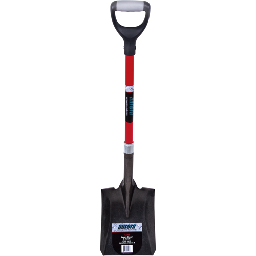 Heavy-Duty Square Shovel, Fibreglass, Carbon Steel Blade, D-Grip Handle, 29-1/2" Long OSI Industrial Sales
