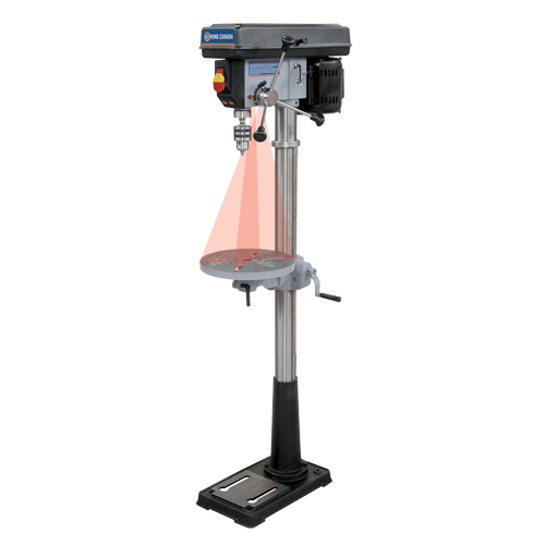 Perceuses &agrave; colonne de plancher avec laser, 13", Mandrin 5/8", 3600 tr/min OSI Industrial Sales