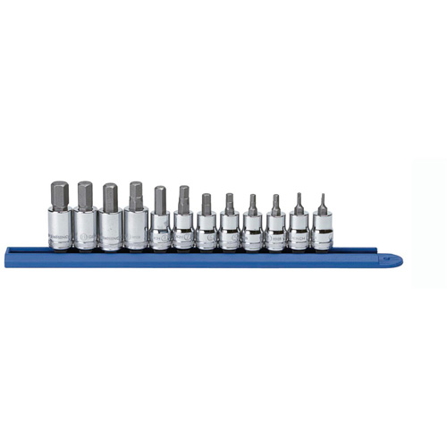 Metric Socket Set, Hex, 3/8" Drive, 12 Pcs OSI Industrial Sales