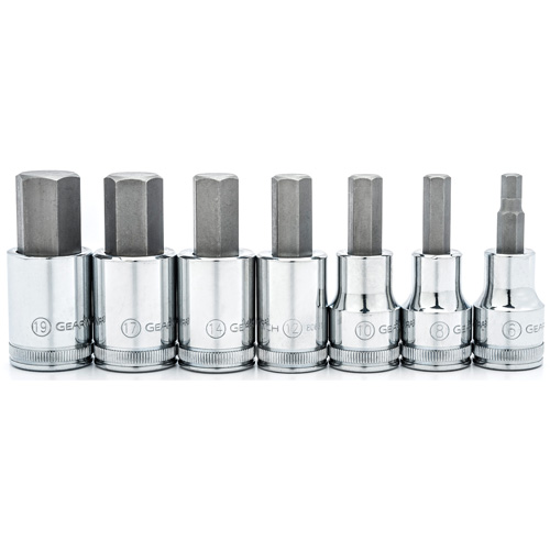 Metric Bit Socket Set, Hex, 1/2" Drive, 7 Pcs OSI Industrial Sales