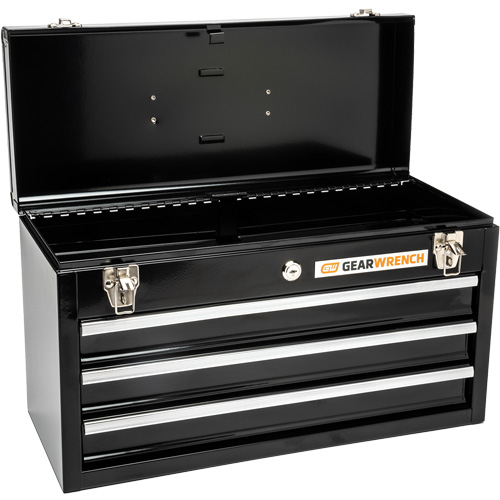 Boîte &agrave; outils portative, 20" la, 3 tiroirs, Noir OSI Industrial Sales