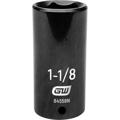 SAE Socket, Impact, 1-1/8", 1/2" Drive, 6 Points, Deep OSI Industrial Sales