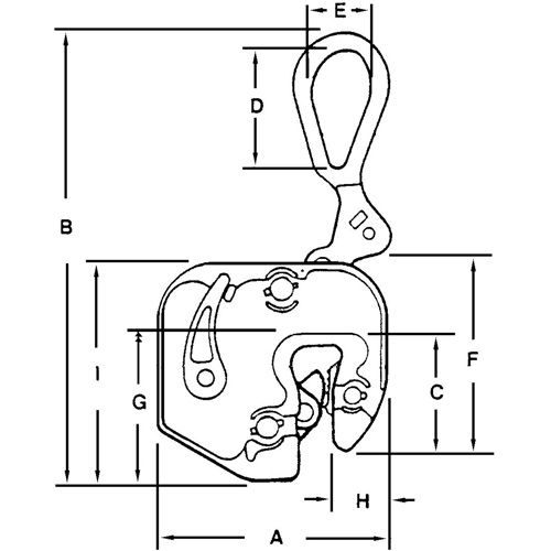 &eacute;lingue l&egrave;ve-t&ocirc;le GXL, 1000 lb (0,5 tonne), Ouverture de la m&acirc;choire de 1/16" - 5/8" OSI Industrial Sales