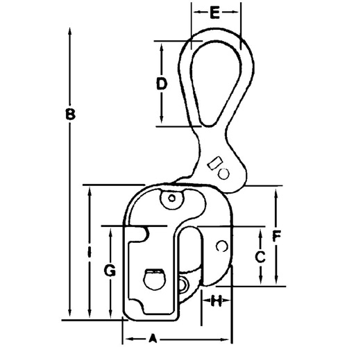 GX Structural Short Leg Plate Clamp, 2000 lbs. (1 tons), 1/16" - 3/4" Jaw Opening OSI Industrial Sales
