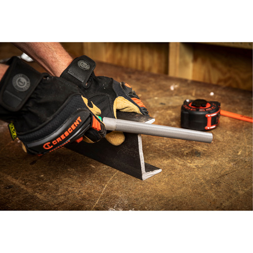 Lime &agrave; taille crois&eacute;e avec poign&eacute;e verte, Demi-ronde, 8", B&acirc;tarde OSI Industrial Sales