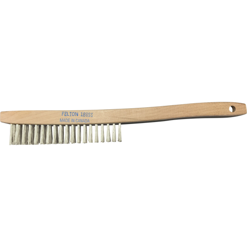 Brosses de nettoyage &agrave; manche recourb&eacute;, Acier inoxydable, 4 x 19 rangs de fils, Longueur 14" OSI Industrial Sales