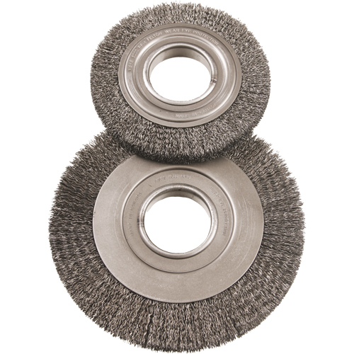 8" Major Wire Wheel Brushes, 8" Dia., 0.014" Fill, 2" Arbor OSI Industrial Sales
