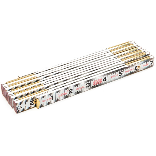 Red End&reg; Brick Mason Rule, 6' L, Wood, 1/16" Graduations OSI Industrial Sales