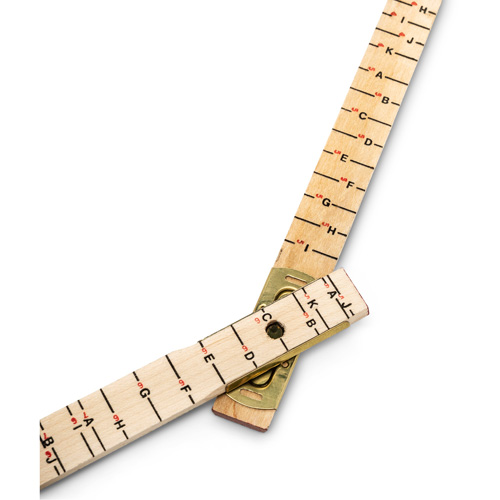 R&egrave;gle de maçon surdimensionn&eacute; Red End, 6' lo, Bois, Graduations de 1/16" OSI Industrial Sales