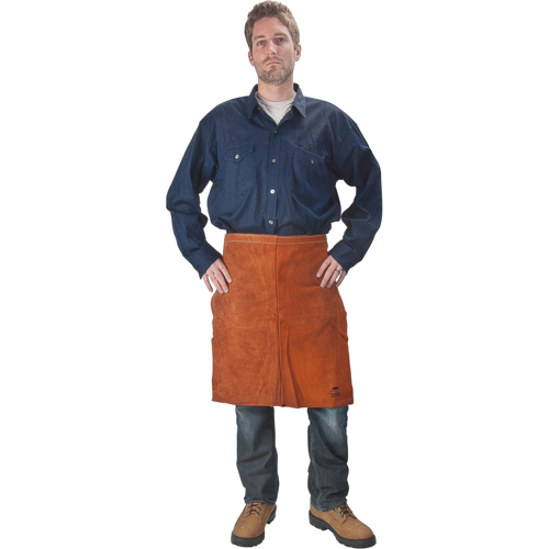 Leather Apron, Waist, 24" L, Lava Brown OSI Industrial Sales
