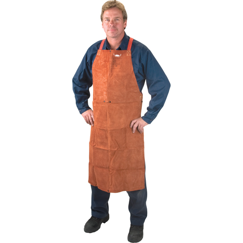 Leather Apron, Bib, 36" L, Lava Brown OSI Industrial Sales