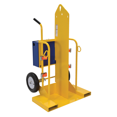 Welding Cylinder Torch Cart, Pneumatic Wheels, 24" W x 19-1/2" L Base, 500 lbs. OSI Industrial Sales