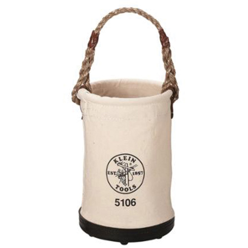 Seau &agrave; paroi droite, 14" h, Toile, Beige OSI Industrial Sales