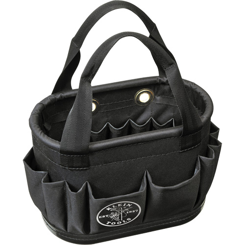 29-Pocket Hard-Body Aerial Bucket, 14" L x 10" H, Polyester, Black OSI Industrial Sales