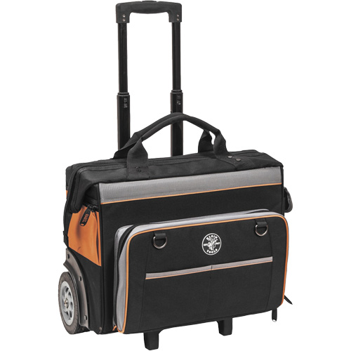 Sac &agrave; outils roulant Tradesman Pro, Polyester balistique, 24 pochettes, Noir/Orange OSI Industrial Sales