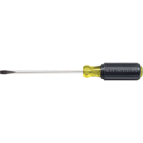 Slot Cabinet Tip Screwdriver, 1/4" Tip, Round, 10-11/32" L, Cushion Grip Handle OSI Industrial Sales