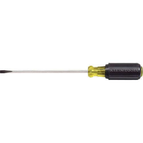 Slot Cabinet Tip Screwdriver, 3/16" Tip, Round, 9-3/4" L, Cushion Grip Handle OSI Industrial Sales