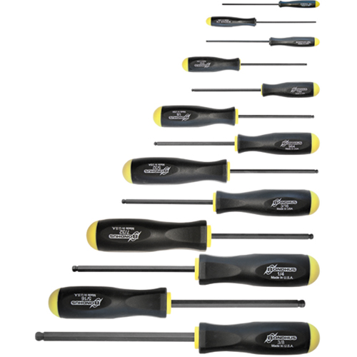 Ball Driver Screwdriver Sets - SAE, 13 Pcs. OSI Industrial Sales