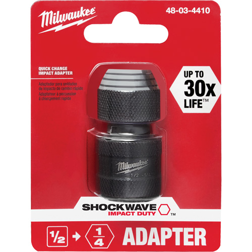 Adaptateur de douille carr&eacute;e &agrave; hexagonale pour tournevis &agrave; percussion Shockwave, Chocs, Prise 1/4", Douille 1/2", 1,875" lo OSI Industrial Sales