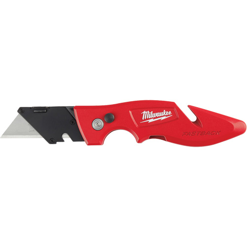 Fastback Flip Utility Knife, 2" Blade, Carbon Steel Blade, Metal Handle OSI Industrial Sales