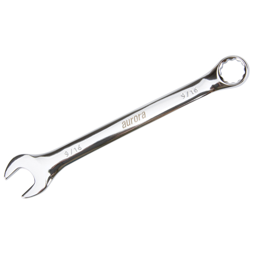Combination Wrench, 12 Point, 9/16", Chrome Finish OSI Industrial Sales