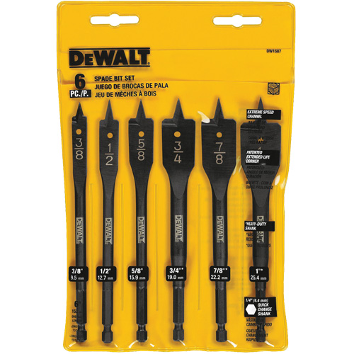Heavy-Duty Spade Bit Set, 6 Pieces OSI Industrial Sales