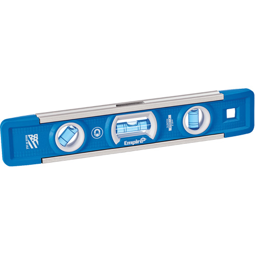 True Blue&reg; Torpedo Level, 9" L, Aluminum, 3 Vials, Magnetic OSI Industrial Sales