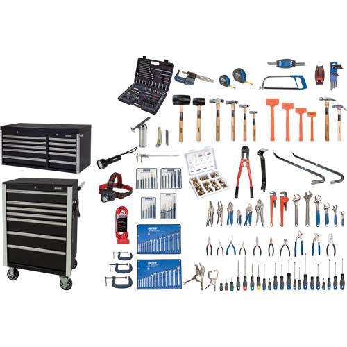 Ensemble d'outils ultime avec coffre en acier et chariot, 358 morcea OSI Industrial Sales