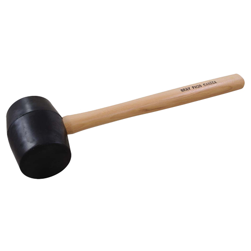 Rubber Mallet, 28 oz., Wood Handle, 16-3/4" L OSI Industrial Sales