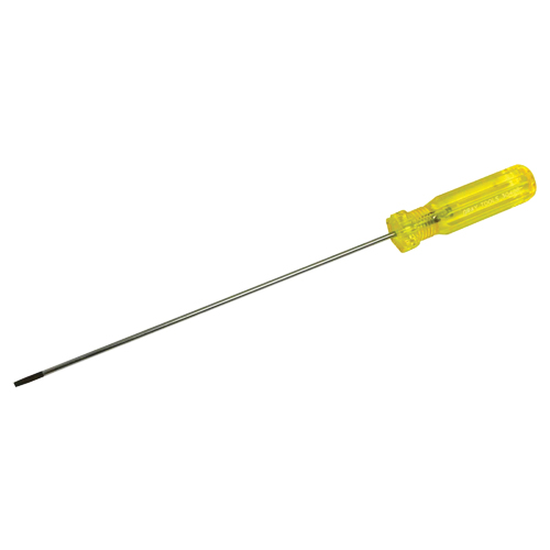 Electrician's Slotted Screwdriver, 1/8" Tip, Round, 11-1/2" L, Plastic Handle OSI Industrial Sales