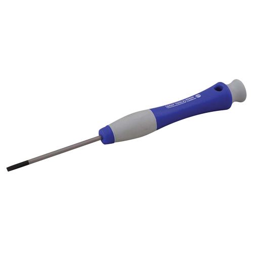 Slotted Precision Screwdriver, 11/64" Tip, Round, 6-1/2" L, Plastic Handle OSI Industrial Sales