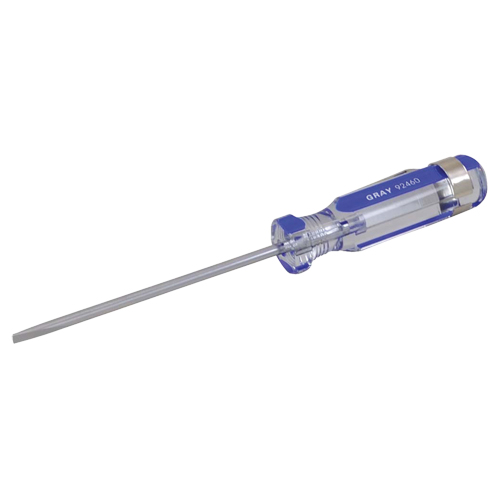 Slotted Screwdriver, 1/8" Tip, Round, 5-1/2" L, Plastic Handle OSI Industrial Sales