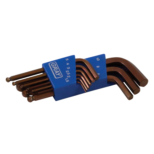 Short Ball End Hex Key Set, 9 Pcs., Metric OSI Industrial Sales