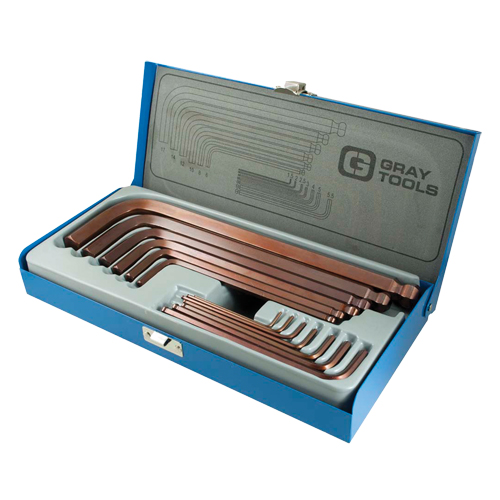Long Arm Ball Hex Key Set, 13 Pcs., Metric OSI Industrial Sales