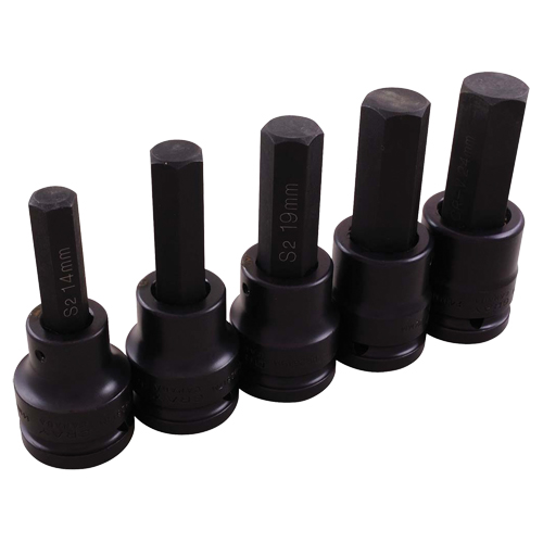 Jeu de douilles pour cl&eacute; &agrave; chocs, Hexagonale, Prise 3/4", 5 mrcx OSI Industrial Sales