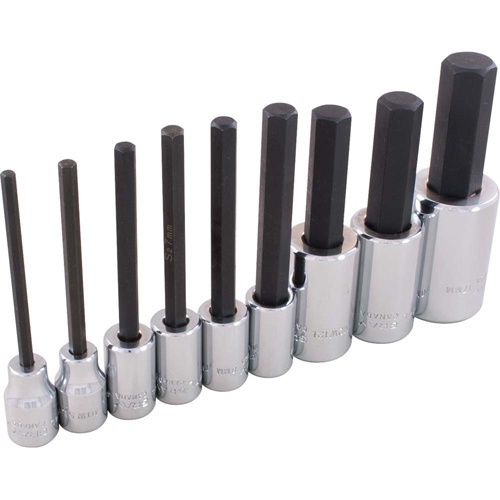 Jeu de douilles &agrave; t&ecirc;te hexagonale, Hexagonale, Prise 1/2"/3/8", 9 mrcx OSI Industrial Sales