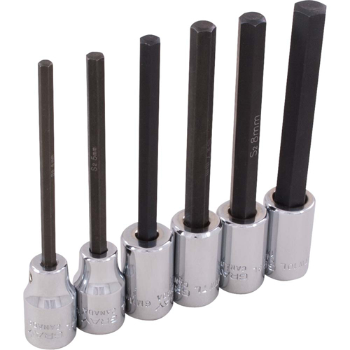 Jeu de douilles &agrave; t&ecirc;te hexagonale, Hexagonale, Prise 3/8", 6 mr OSI Industrial Sales