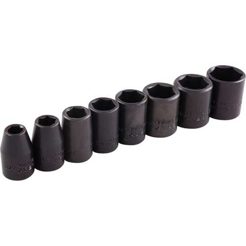 Socket Set, 8 Pcs, Impact, 3/8" Drive Size OSI Industrial Sales