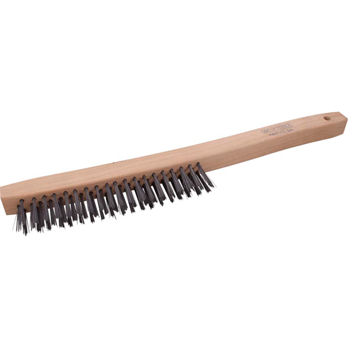 Long Handle Industrial-Duty Scratch Brush, Steel, 3 x 19 Wire Rows, 14" Long OSI Industrial Sales