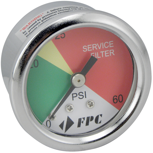 PG1326 Manom&egrave;tre pour filtre de transmission,  2", 0 - 60 psi, Fixation arri&egrave;re, Analogique OSI Industrial Sales