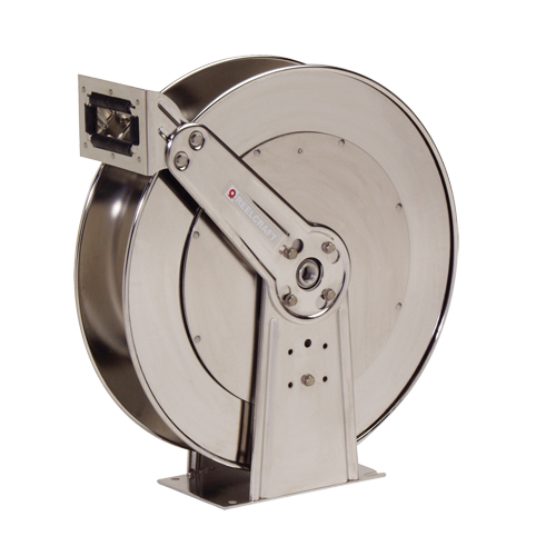 Stainless Steel Hose Reel, Single Hose, 10-1/2" W x 24" D x 25-3/8" H OSI Industrial Sales