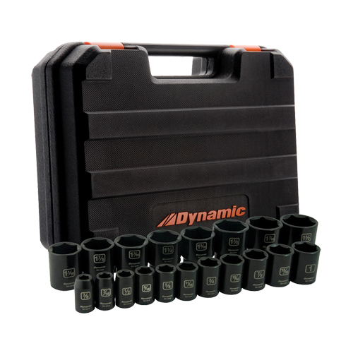 SAE Socket Set, 19 Pcs, Impact, 1/2" Drive Size OSI Industrial Sales